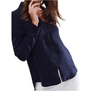 ANTHROPOLOGIE Ro & De Black Zippered Top